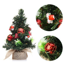 (Red) Christmas Home Party Decorations Supplies Mini Tree With Ornaments Toys
