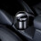 (Grey) Car Ashtray LED Light Portable Aluminum Cup Smokeless 5