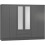 Seconique Nevada 6 Door 2 Drawer Mirrored Wardrobe 3D Effect Grey 3