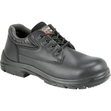 (Black, UK 13) Grafters DM Uniform Security Mens Leather Air Cushioned Work Office Shoes