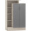 Seconique Nevada Petite Open Shelf Wardrobe Grey Gloss/Light Oak Effect Veneer 5