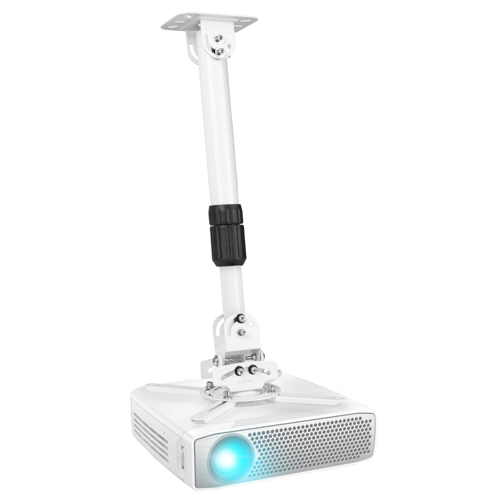 Duronic Pb06xl Projector Mount, Ceiling/Wall Bracket, 13.6Kg Capacity, Universal, Heavy Duty, Fittings Included, Rotate 360