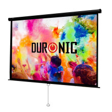 Duronic MPS100/43 100" Manual Projector Screen, 100 Inch Wall Mountable HD Projector Screen, 4:3 Ratio, White +1 Gain Factor (203x152cm/80x60in)