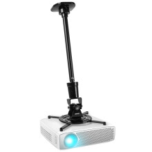 Duronic PB02XL Projector Mount, Ceiling/Wall Bracket, 10kg Capacity, Universal, Heavy Duty, Fittings Included, Rotate 360