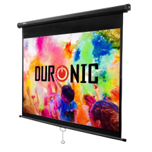 Duronic MPS80/43 80" Manual Projector Screen, 80 Inch Wall Mountable HD Projector Screen, 4:3 Ratio, White +1 Gain Factor (163x122cm/64x48in)