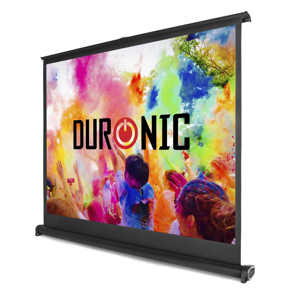 Duronic Dps50/43 50" Desktop Projector Screen, 50 Inch Wall Mountable Hd Projector Screen With 4:3 Ratio, Matte +1 Gain Factor (102X76cm) White 5060184204262