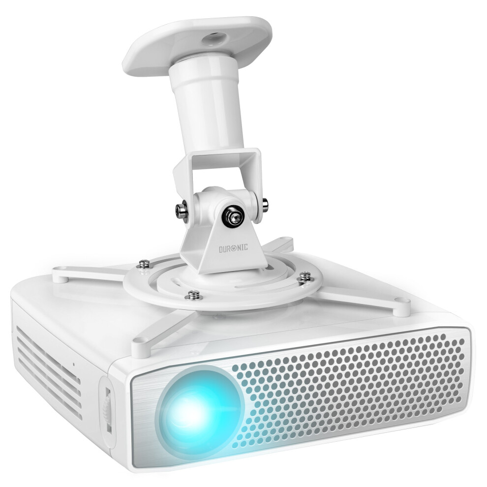 Duronic PB07XB Projector Mount, Ceiling/Wall Bracket, 10kg Capacity, Universal, Heavy Duty, Fittings Included, Rotate 360