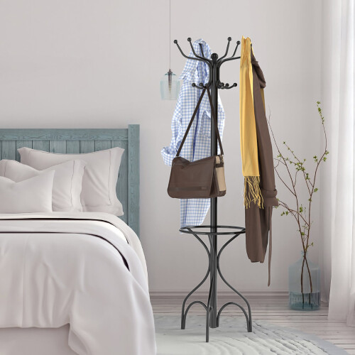 Coat Rack Freestanding 190cm Heavy Duty Metal Coat Hanger Stand