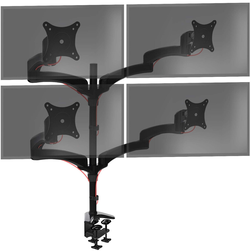 Duronic Dm454 Quad Monitor Stand For Four 15-27
