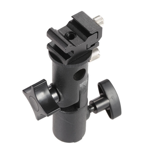 E Type Universal Metal Flash Hot Shoe Speedlite Umbrella Holder 2
