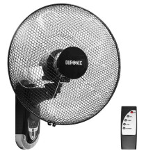 Duronic FN55 Wall Mounted Fan, Oscillating/Rotating 16 Inch Head, 60W Power - 3 Speeds, Timer Function, Remote Control Included (black)