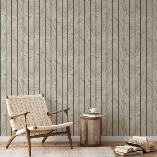 Muriva Woodgrain Panel Wallpaper Natural Muriva 193501 1
