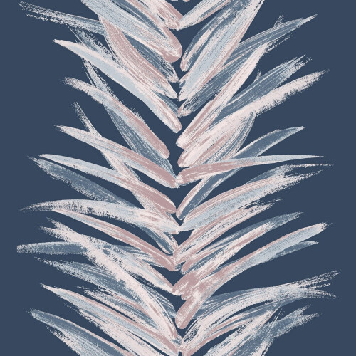 Muriva Dhara Leaf Wallpaper Blue Muriva 191503