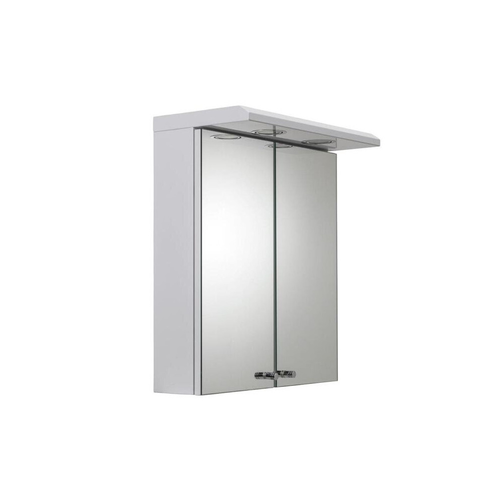 Croydex Shire 2 Door Mirror Cabinet with Light and Shaver Socket White WC26722