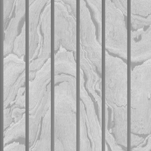 Muriva Woodgrain Panel Wallpaper Silver Muriva 193502