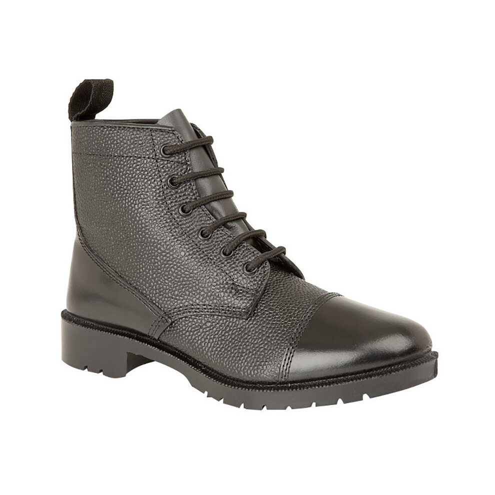 Grafters (, Uk 10) Cadet Mens Army Military Leather Combat Parade Boots Black