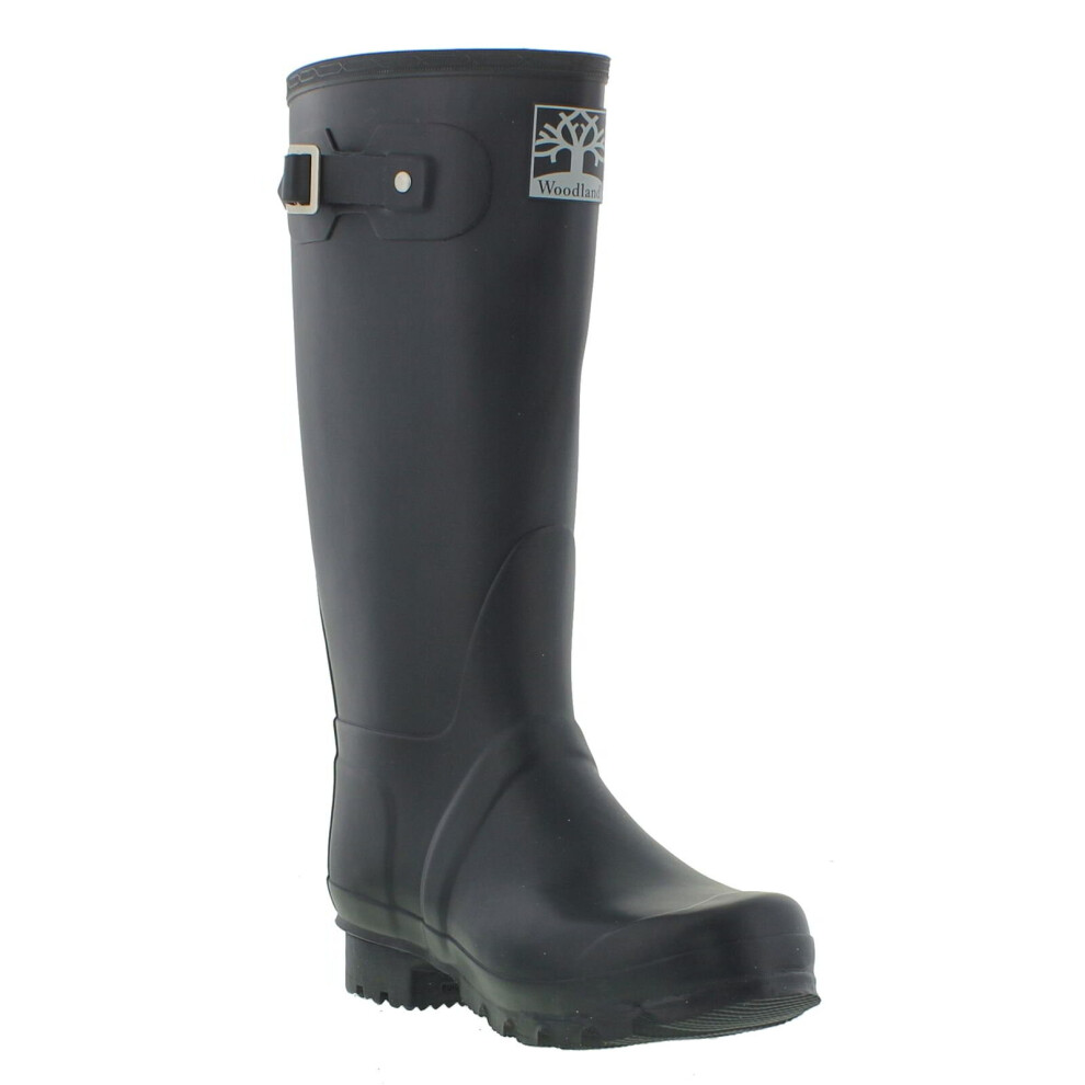 (Navy, UK 7) Woodland Wide Fit Wellies Mens Womens Ladies Wellington Boots