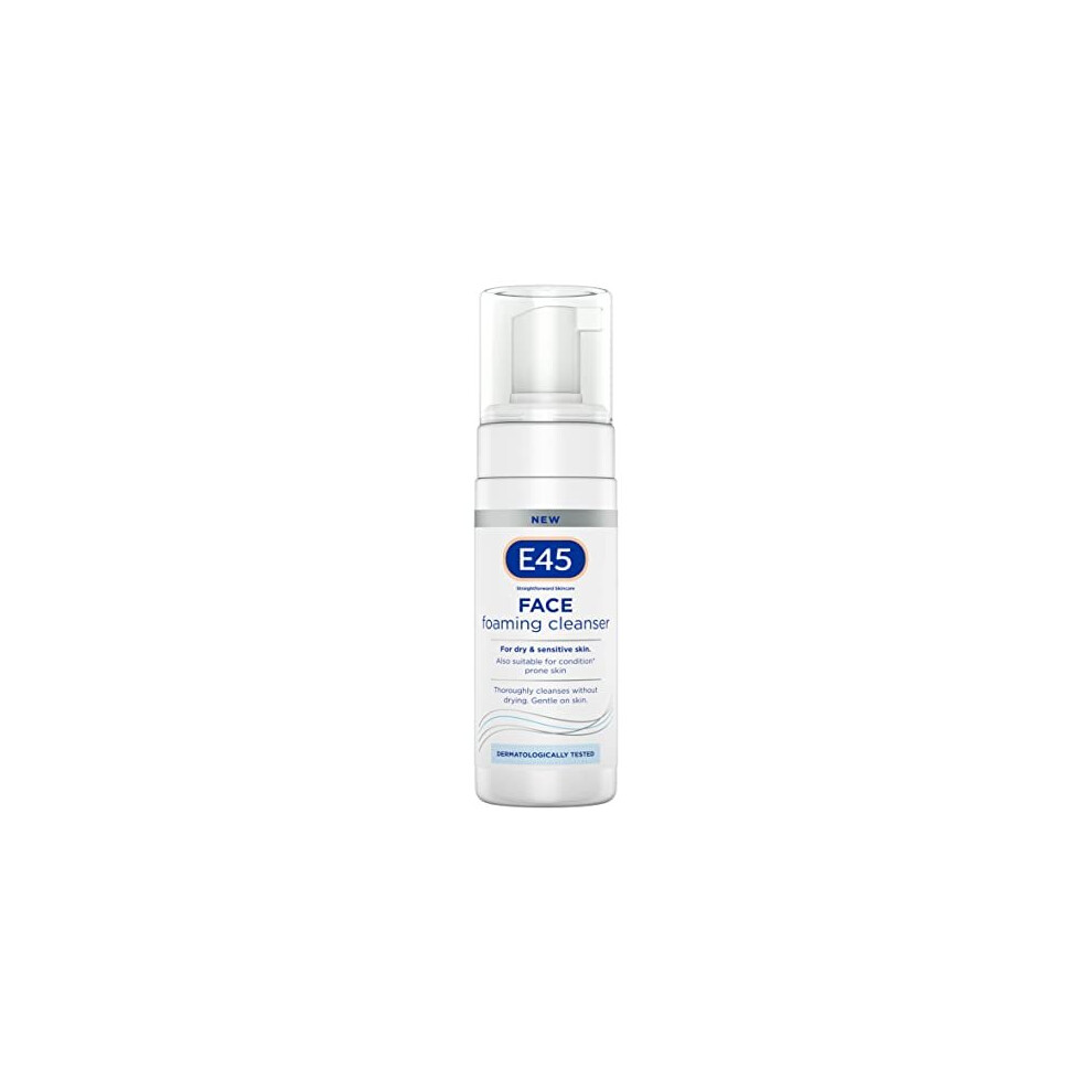 E45 Face Cleanser, Foaming Face Wash For Dry, Sensitive Skin, 150ml