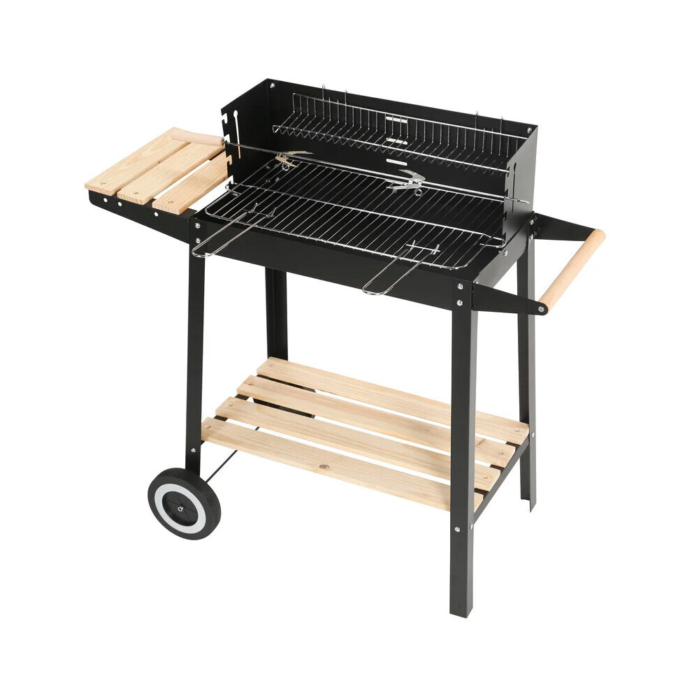 Charcoal BBQ Grill Trolley Barbecue Patio Outdoor Garden Heating Smoker Picnic