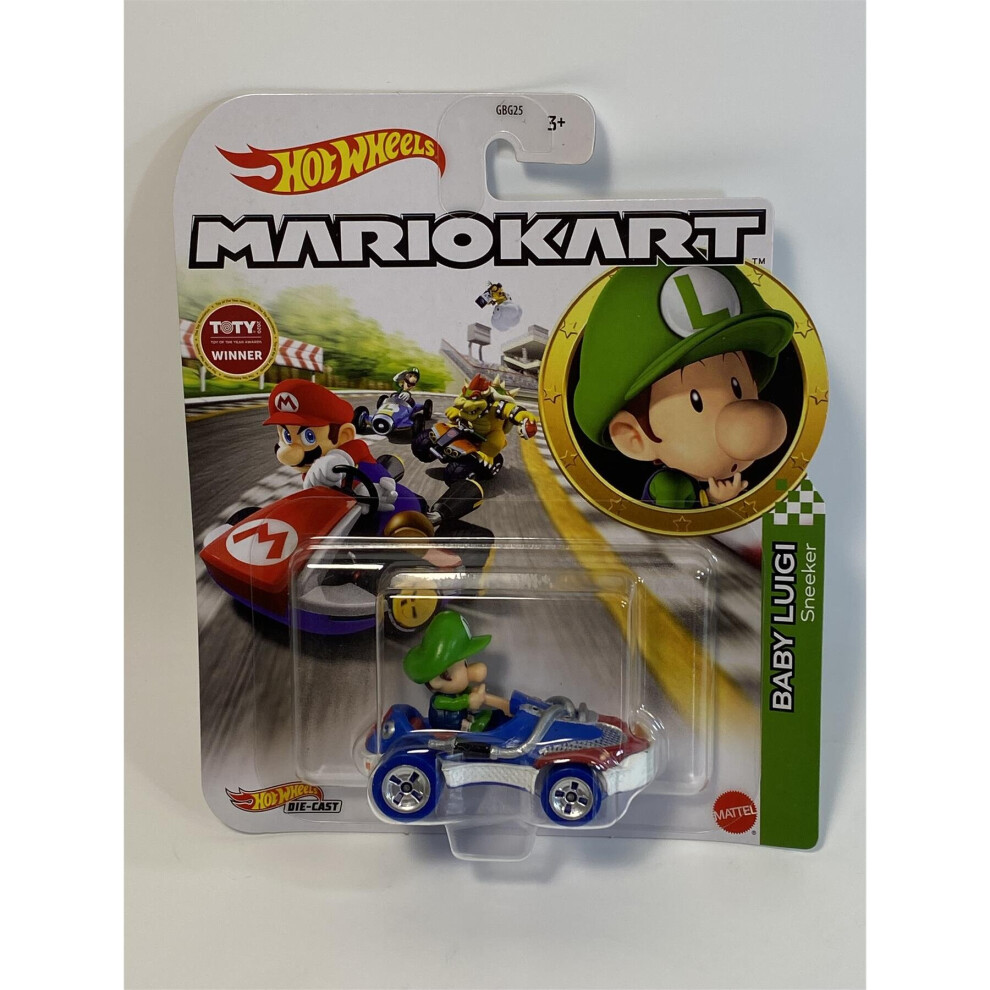 Hot Wheels Mario Kart Baby Luigi Sneeker Hdb28