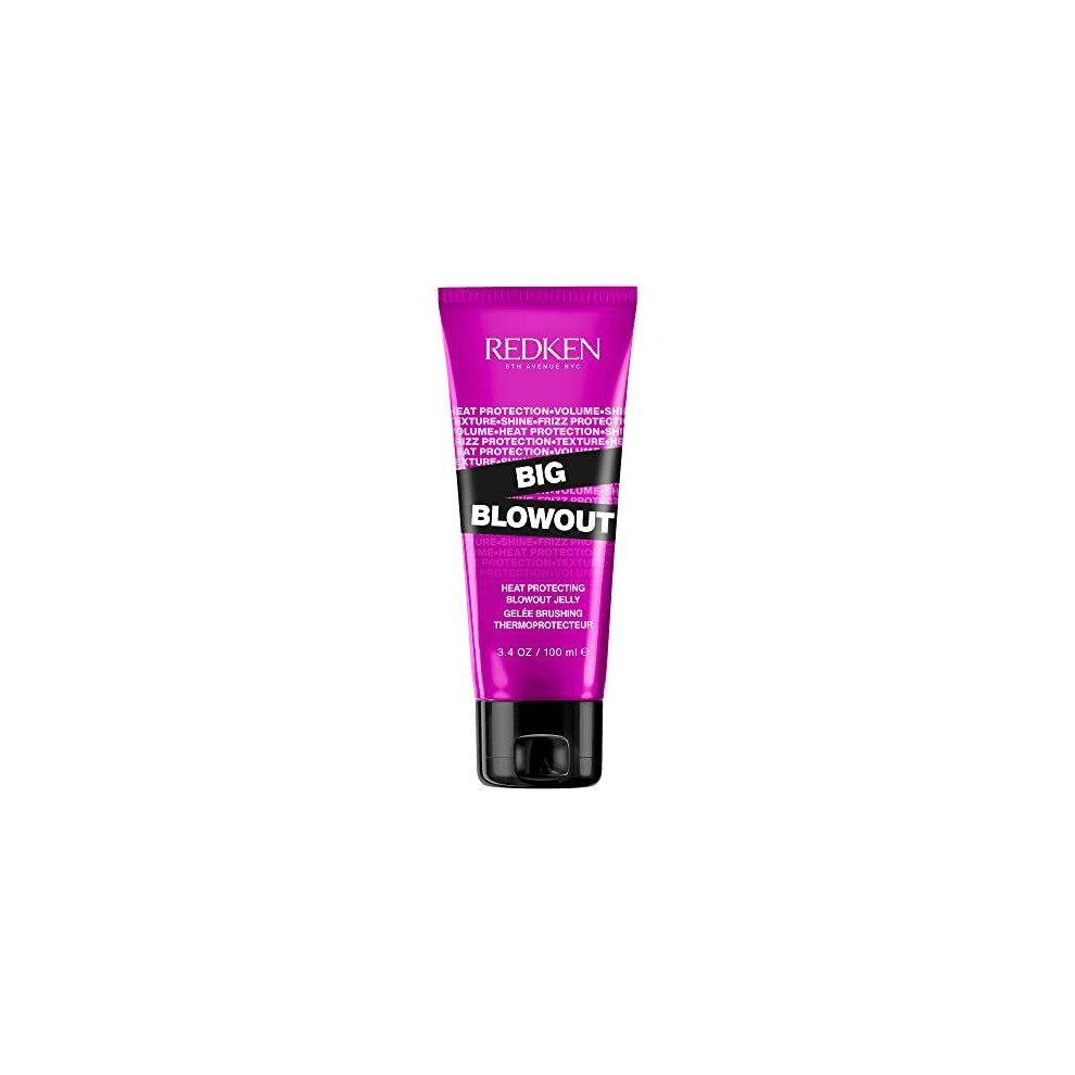 Redken Big Blowout Heat Protection Jelly Serum for All Hair Types Volume for Fine Hair Blowdry gel  34 fl oz