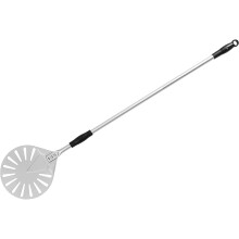 Pizza Peel Paddle 9" 23cm Aluminium Round Perforated Oven Adjustable Detachable