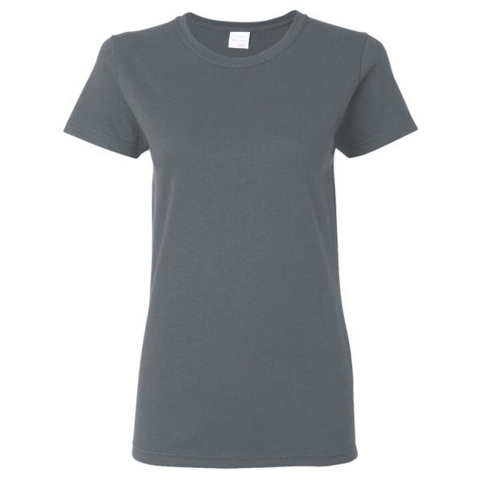 (XL, Dark Heather) Gildan Ladies/Womens Heavy Cotton Missy Fit Short Sleeve T-Shirt