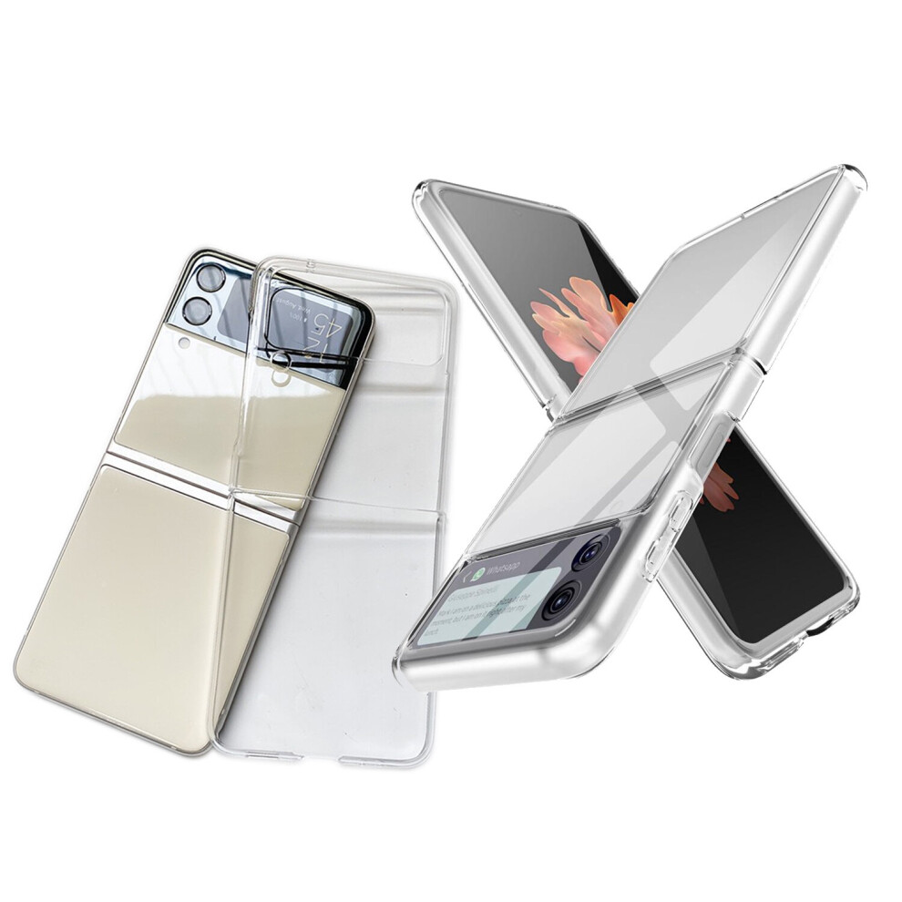 Case For Samsung Galaxy Z Flip4 Bumper Silicone Gel Phone Cover (Clear) Clear 5060972620861