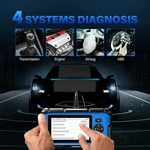 Topdon ArtiDiag600S OBD2 Code Reader, Car Diagnostic Tool For 4 Systems Engine/ABS/Airbag/AT, 8 Reset Functions on 1