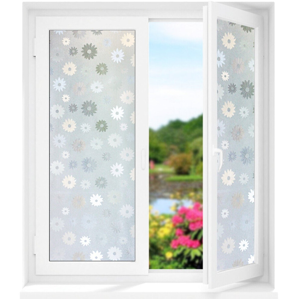 (4 gaten) Frosted Privacy Glass Film Cling Anti-UV Cover Door Window Sticker Home Decorations