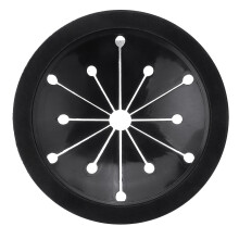 (Black) Garbage Unit Seal Ring Stainless Steel Disposal Stopper Splash Guard For Waste King 80mm