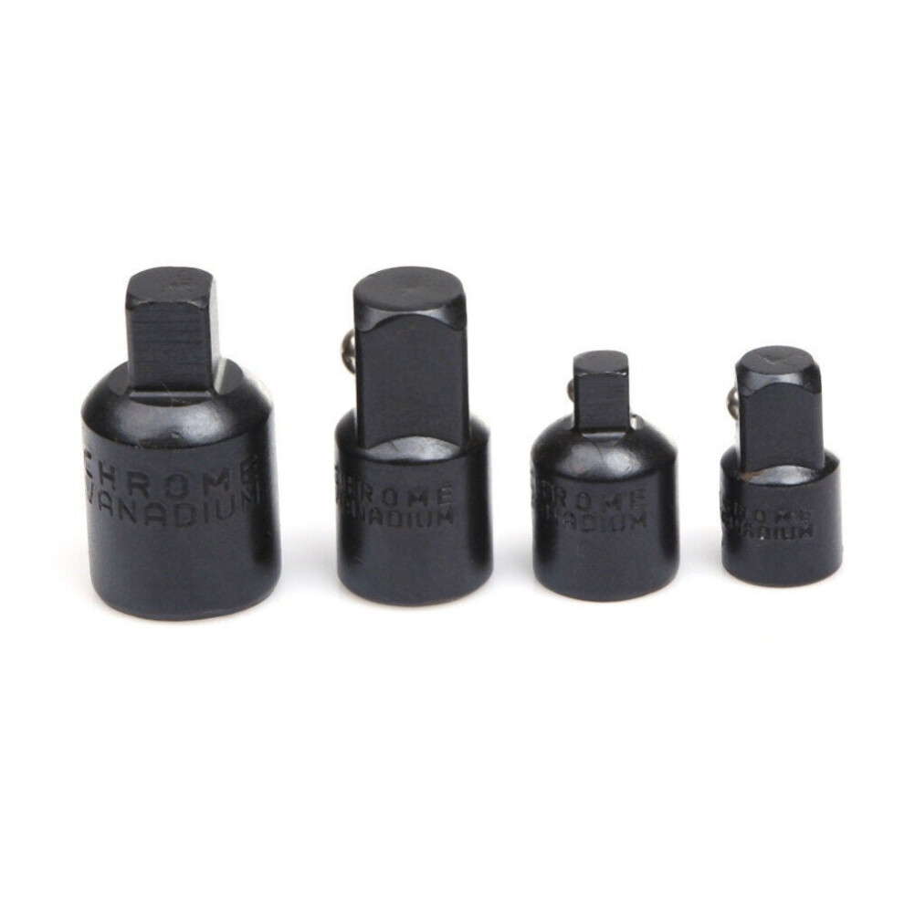 (Black) 4Pcs Drive Socket Adapter Reducer Joint Drive Air Impact Heavy Duty Ratchet Adapter Set 6112211861456