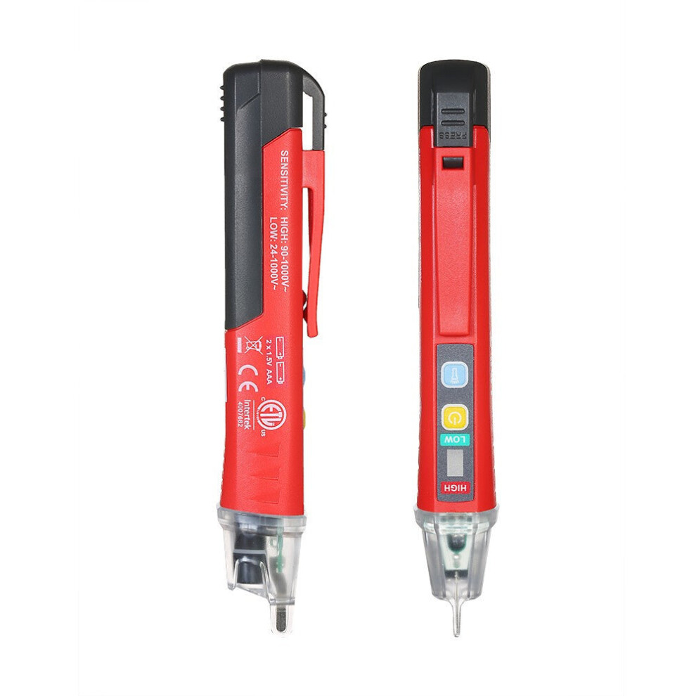 Portable Non-contact AC Voltage Tester Pen Shaped VAlert Detector with Sound and Light Alarm LED Flashlight