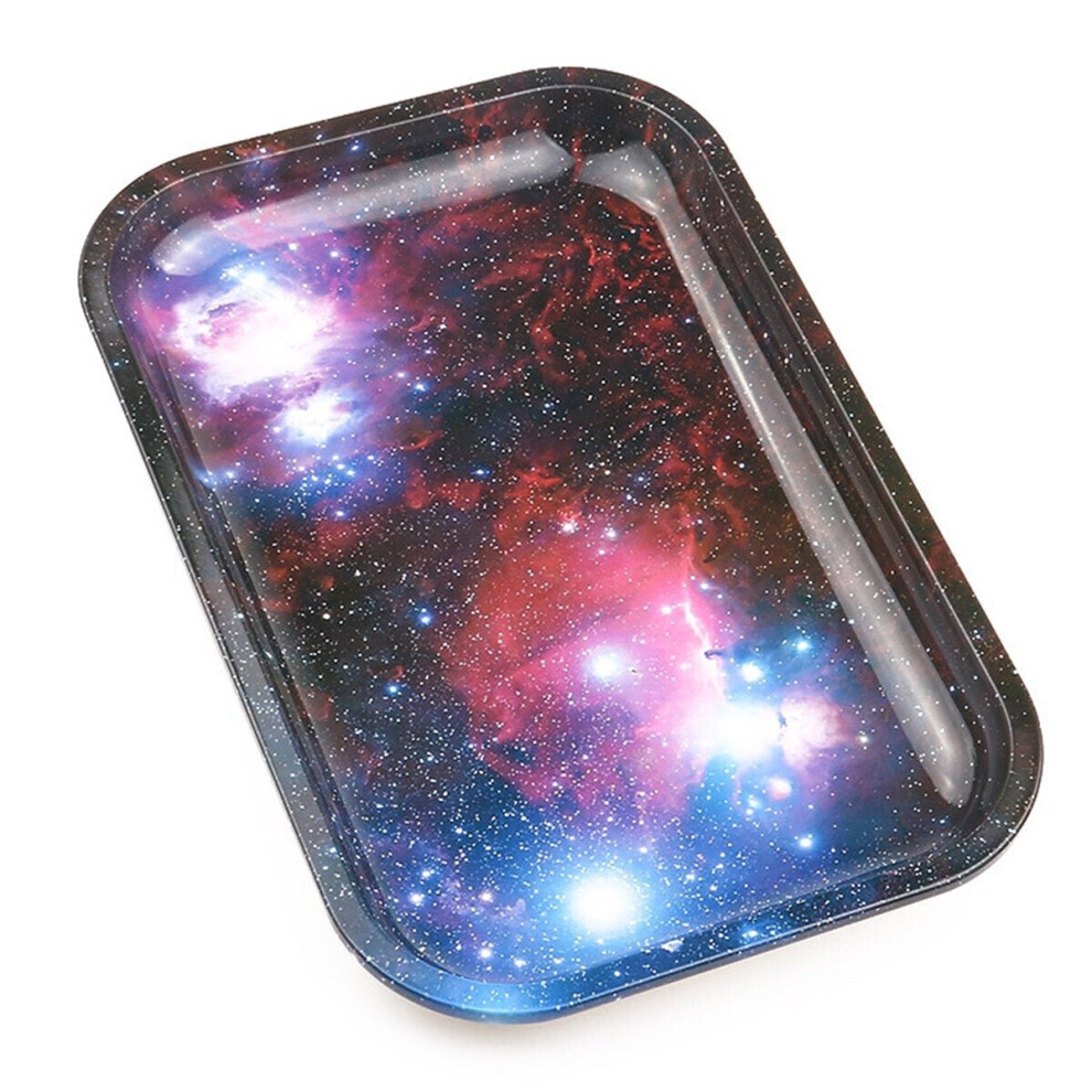 (Star) 280x180mm Mini Cool Rolling Tray Metal Smoking Holder Plate Metal Sheet
