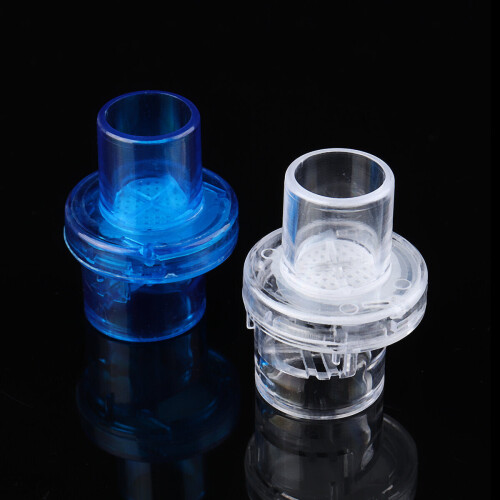 (Blue 1) 10Pcs Disposable One-way CPR Mask Training Valves Mouthpieces Micromask 1