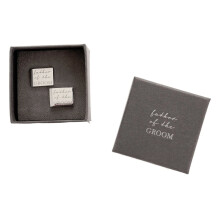 (Father of the Groom ) Amore Wedding Favour Pair Of Rectangle Cufflinks Groomsman Gift