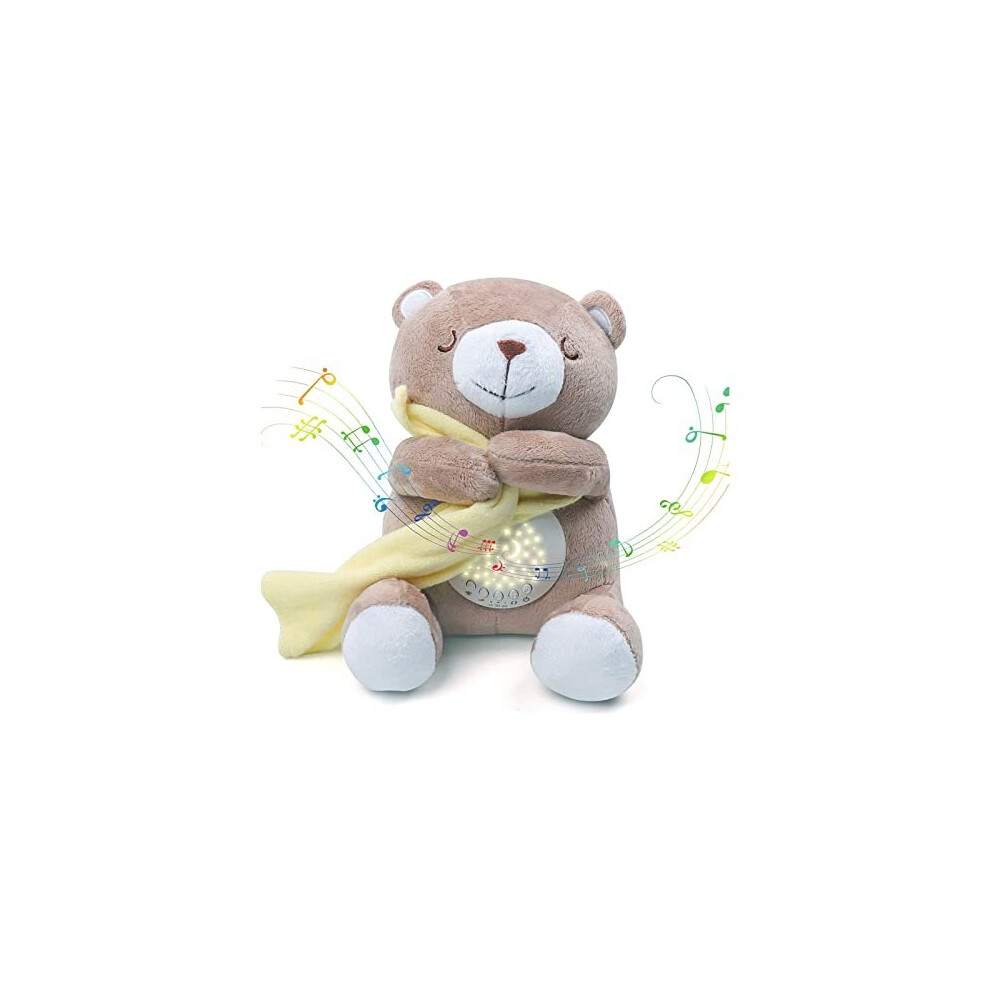 Baby Sleeping Aid, Night Plush Toy Baby Sleep Soother With Night Stars Projector With 15 Musical Lullabies-Gift Pack-Unisex Light Meero London