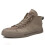 (White, 7.5) Men Vinatge Canvas Splicing Elastic Lace Up Ankle Boots 14