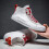 (White, 8.5) Men Vinatge Canvas Splicing Elastic Lace Up Ankle Boots 10