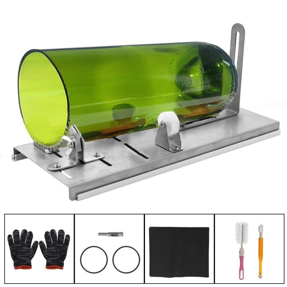(3 wheels) DIY Glass Bottle Cutter Adjustable Sizes Metal Glassbottle Cut Machine