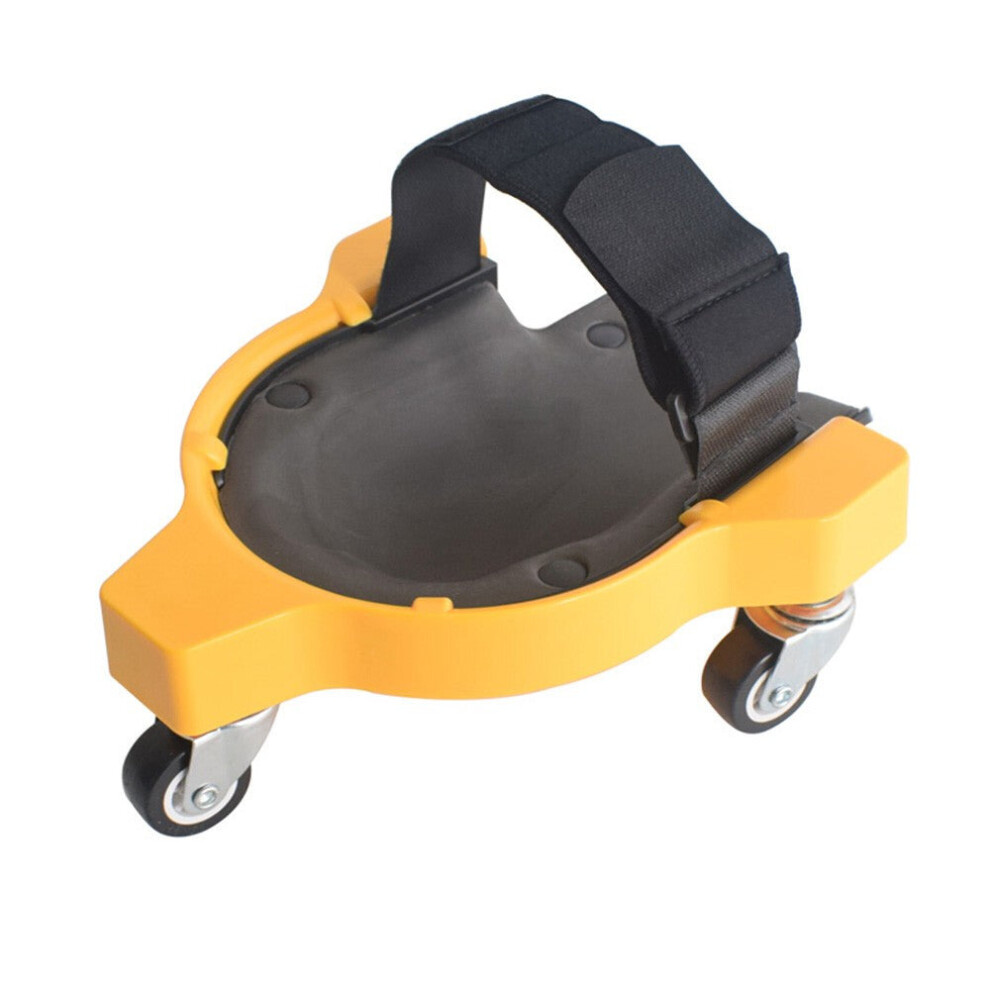 (Yellow) Multi-Functional Rolling Knee Pad Protector Universal Wheel Protection Safety Accessories 6112211974217