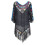 (Black) Tassel 3D Hook Flower Beach Sun Protection Cover-Ups 1
