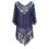 (Black) Tassel 3D Hook Flower Beach Sun Protection Cover-Ups 12