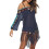 (Black) Tassel 3D Hook Flower Beach Sun Protection Cover-Ups 3
