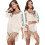(White) Tassel 3D Hook Flower Beach Sun Protection Cover-Ups 16