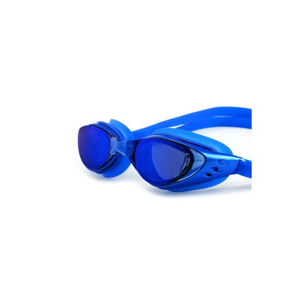 (Blue) Swimming Glasses Waterproof Anti Fog Arena Prescription Eyewear Goggles Unisex Silicone