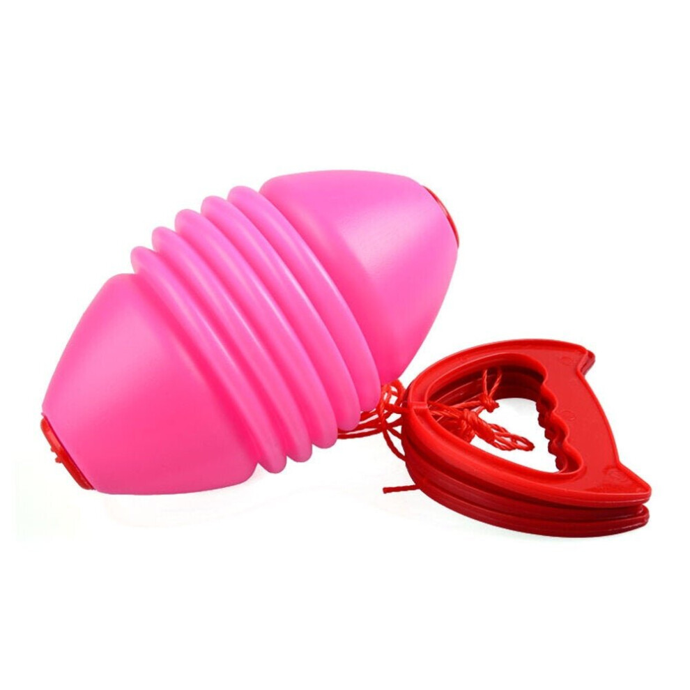 (Pink) Children's Lara Ball Shuttle Pull Handball Double Cooperation Puller Indoor Outdoor Sports Game Toys