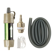 (Brown) Personal Camping Water Purification Filter Straw for Survival or Emergency Supplies