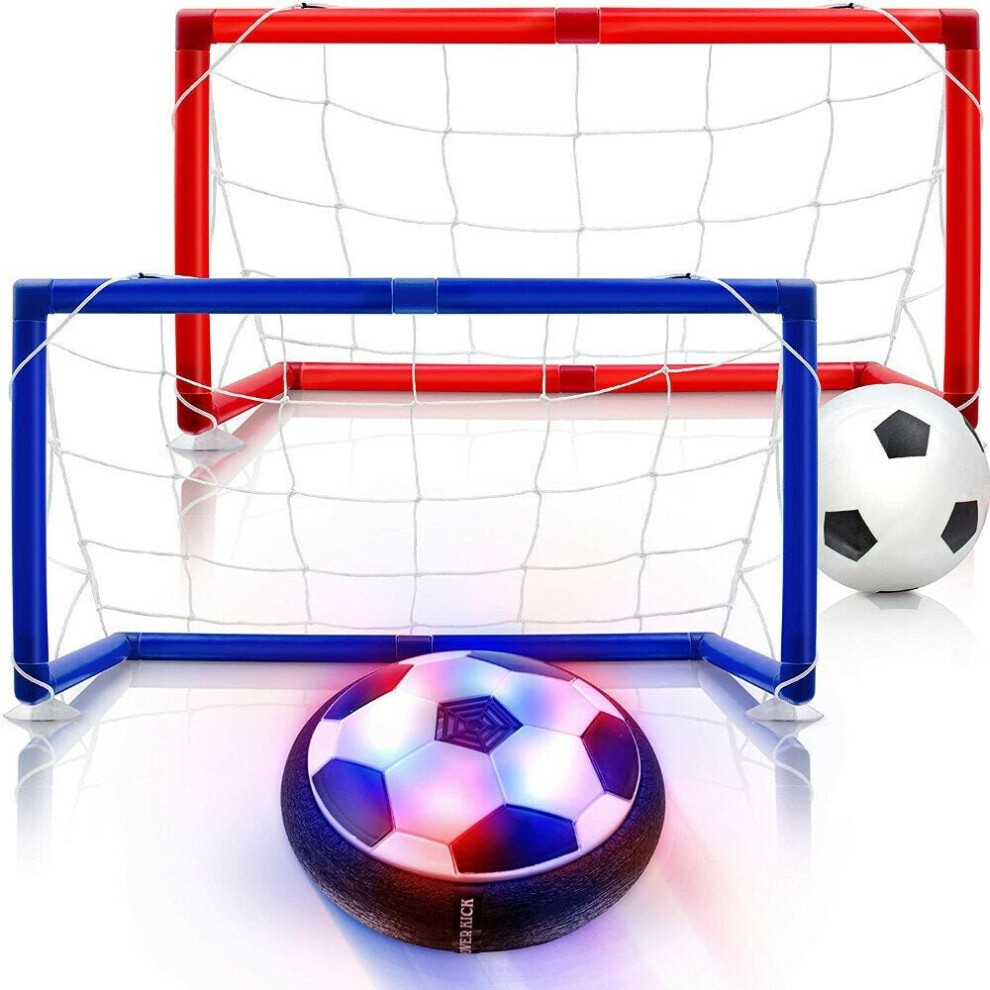 (Red) Hover Soccer Ball Set Rechargeable Air Soccer Indoor Outdoor Sports Ball Game for Boy Girl Best Gift Kids Game Toys