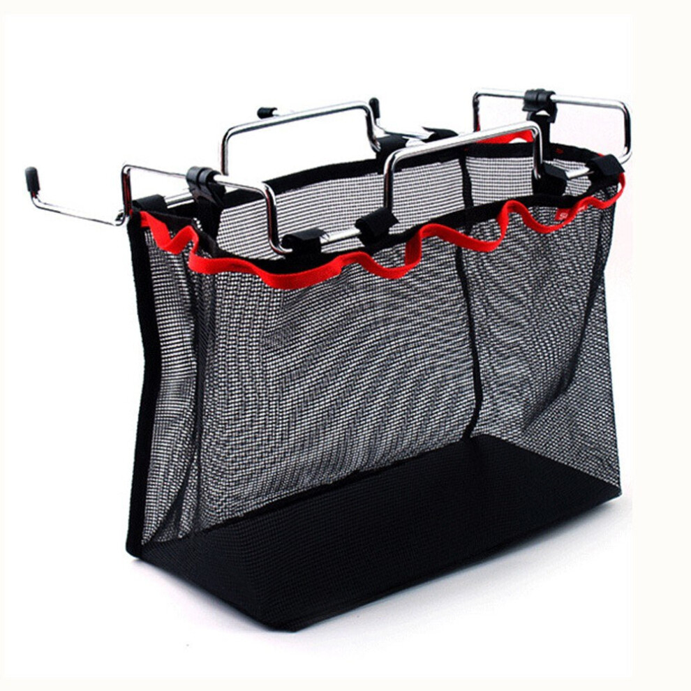 (S) Outdoor Camping Wire Rack Portable Mesh Bag Picnic Table Barbecue Kit Kitchen Net Folding Hanging